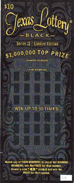 Texas Lottery Black - Series II - Limited Edition