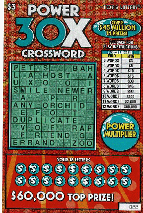 Power 30x Crossword