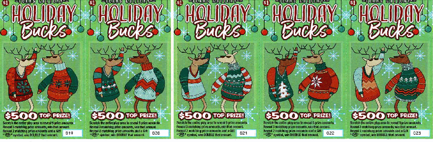 Holiday Bucks (#2) (5 Ticket Set)